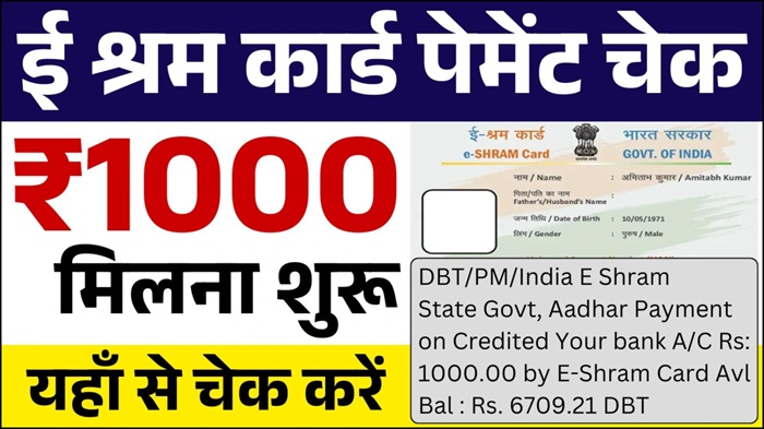 E Shram Card Payment Check